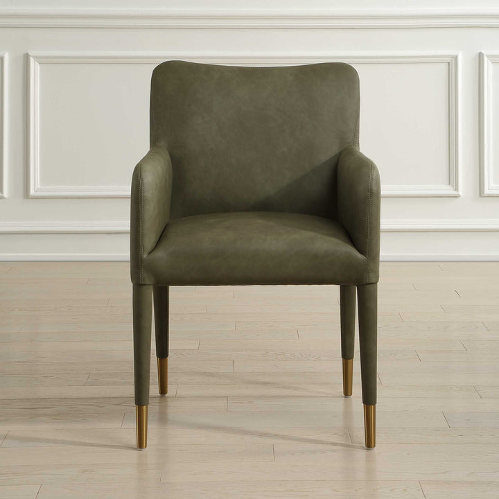 CONIFER LEATHER DINING ARMCHAIR