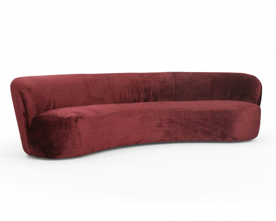 plum velvet sofa