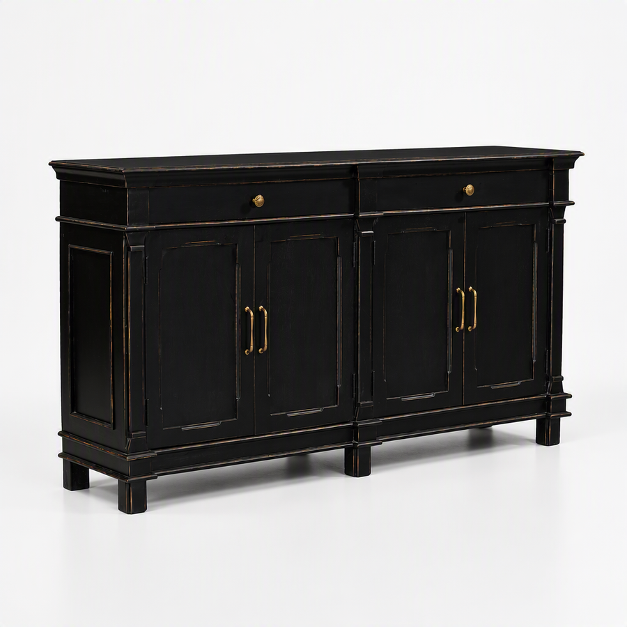 CRESSIDA 70" ANTIQUE BLACK SIDEBOARD