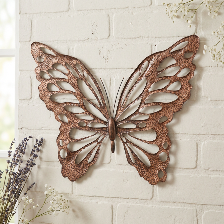 COPPER BUTTERFLY WALL DECOR