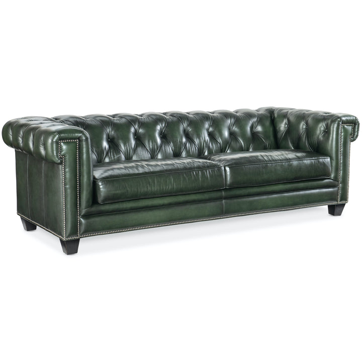 Tufted Green Vintage Sofa