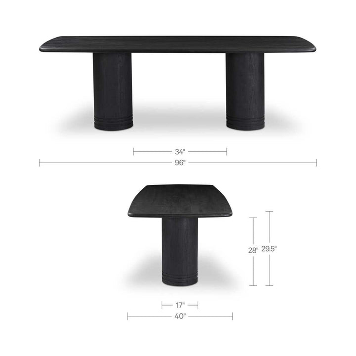 DAPHNE BLACK ACACIA DINING TABLE