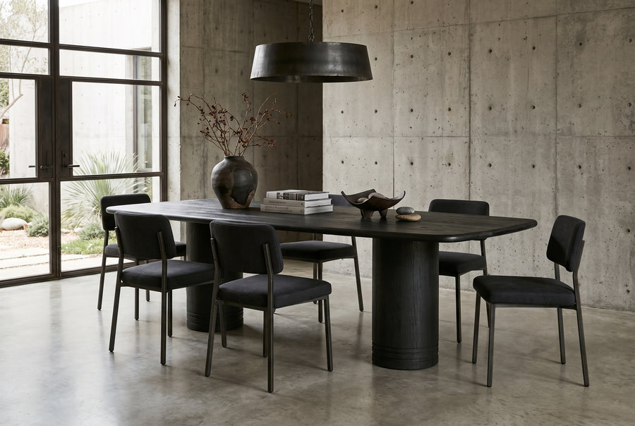 DAPHNE BLACK ACACIA DINING TABLE