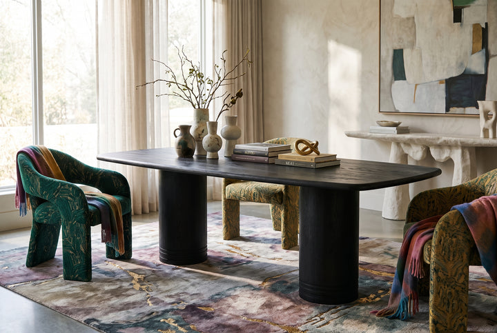 DAPHNE BLACK ACACIA DINING TABLE