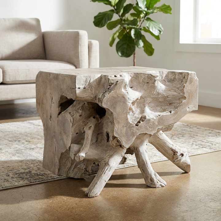 DEGUARA BLEACHED DRIFTWOOD COFFEE TABLE