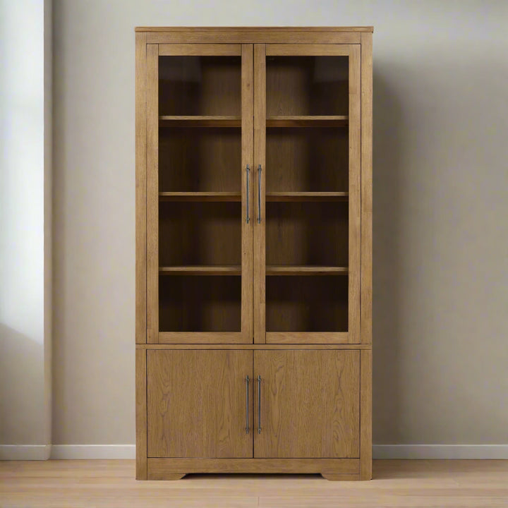 DELACRUZ NATURAL OAK HUTCH CABINET