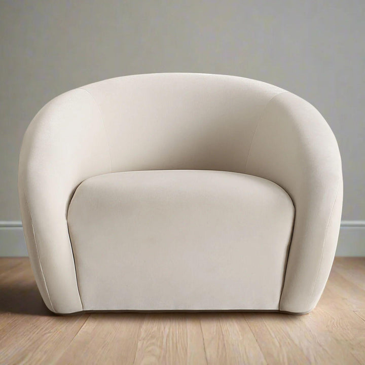 DESOTO VELVET UPHOLSTERED SWIVEL CHAIR