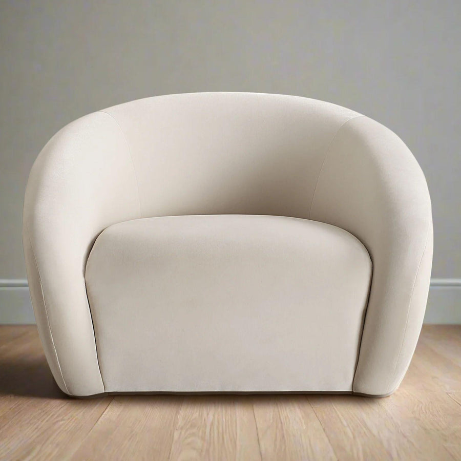 DESOTO VELVET UPHOLSTERED SWIVEL CHAIR