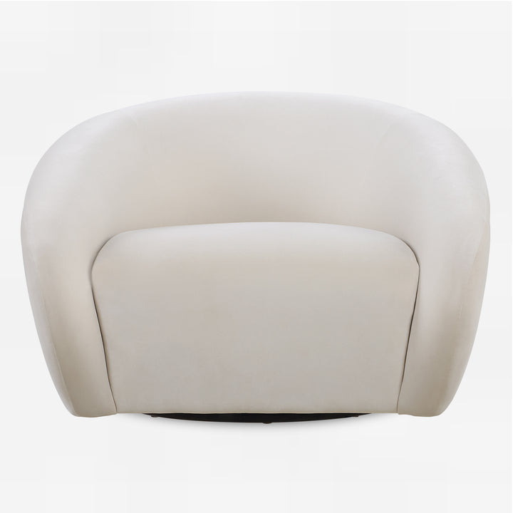 DESOTO VELVET UPHOLSTERED SWIVEL CHAIR