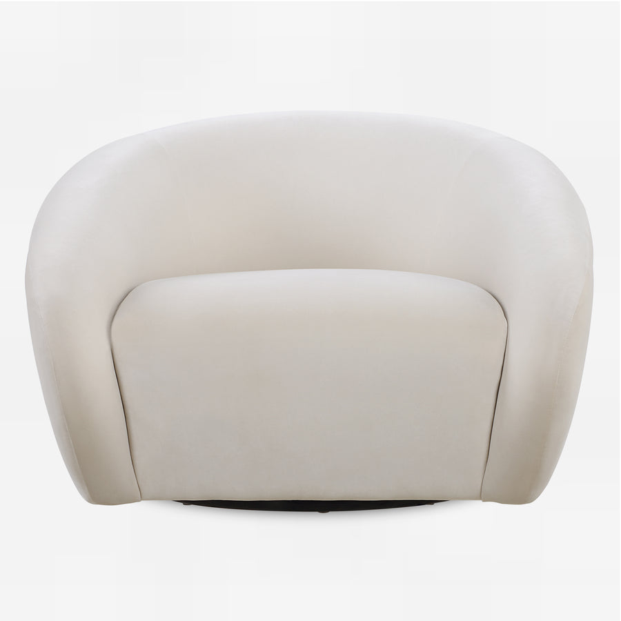 DESOTO VELVET UPHOLSTERED SWIVEL CHAIR