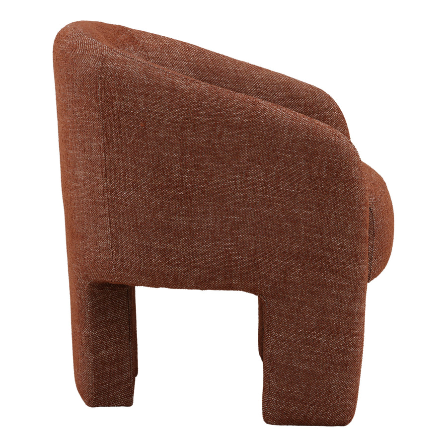 Brown textured armchair