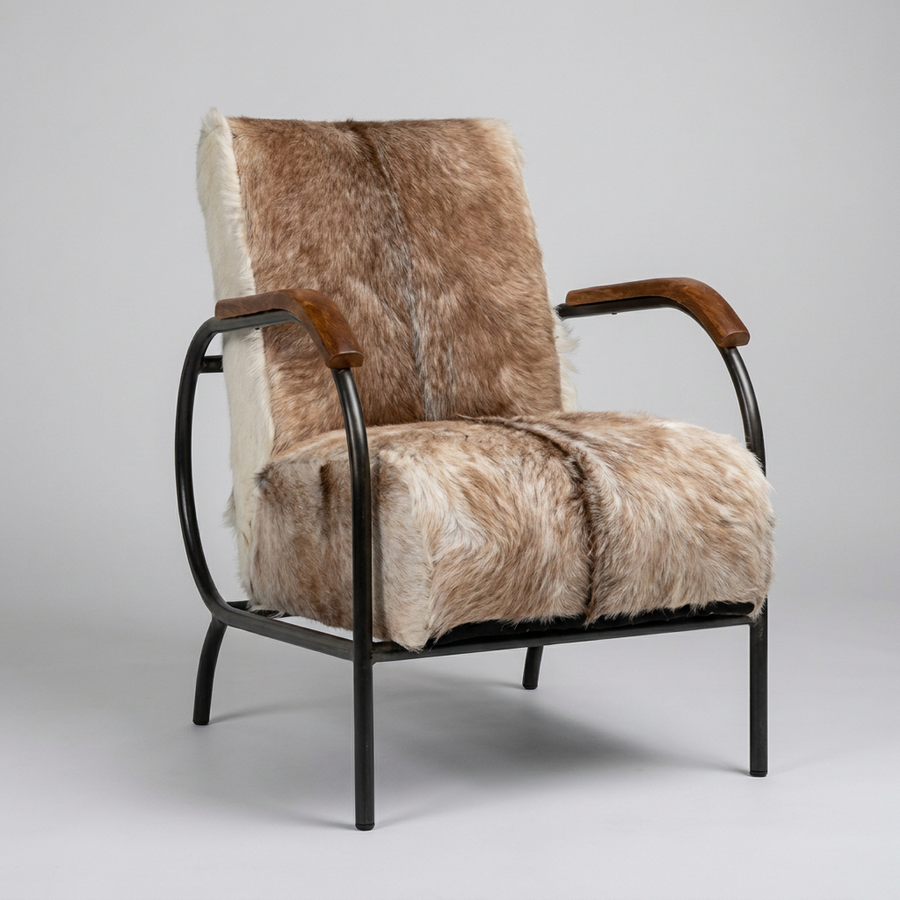 DURHAM HAIR ON HIDE ARM CHAIR