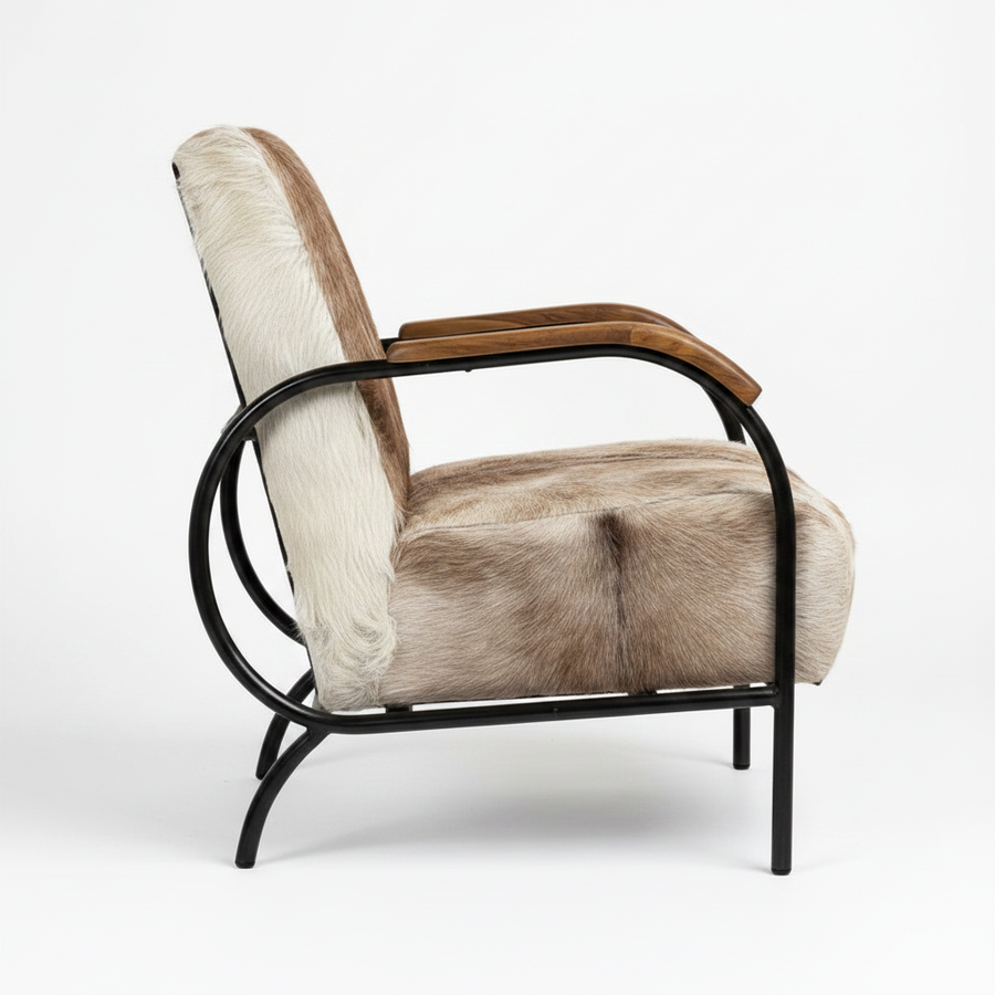 DURHAM HAIR ON HIDE ARM CHAIR