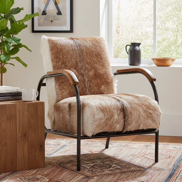 DURHAM HAIR ON HIDE ARM CHAIR