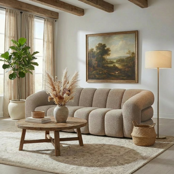 MODELLA UPHOLSTERED CHENILLE SOFA