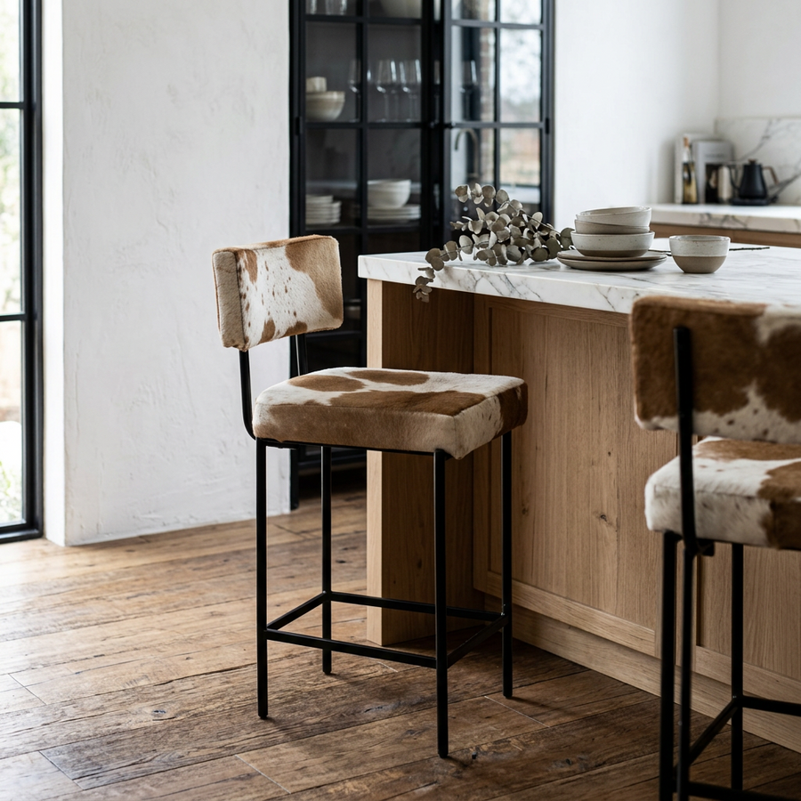 EASTON HAIR ON HIDE COUNTER CHAIR