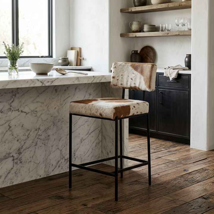 EASTON HAIR ON HIDE COUNTER CHAIR
