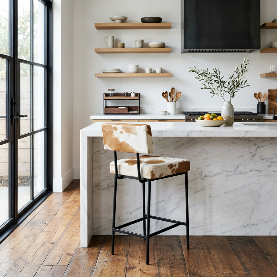 EASTON HAIR ON HIDE COUNTER CHAIR