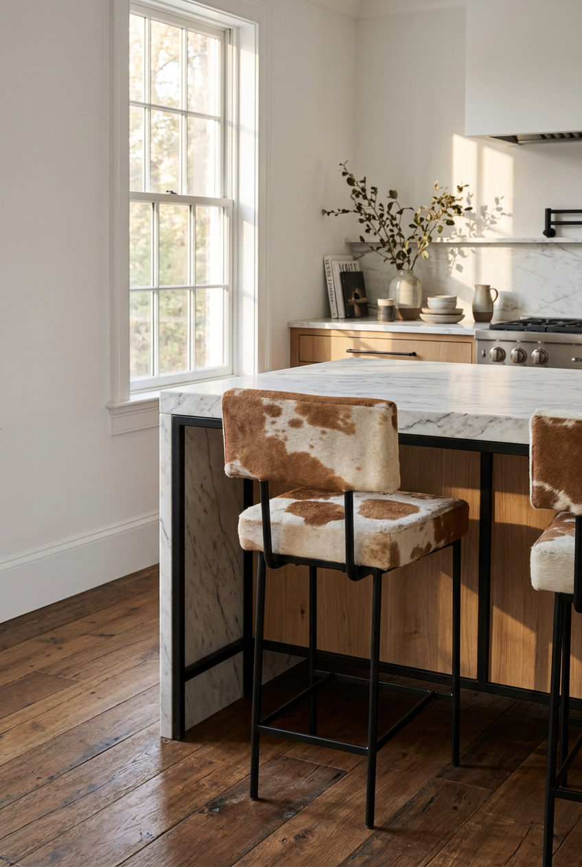 EASTON HAIR ON HIDE COUNTER CHAIR