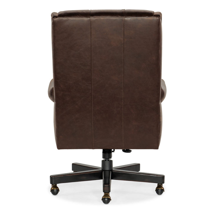 CHARLESTON SWIVEL TILT EXECUTIVE CHAIR - BROWN - BACK VIEW