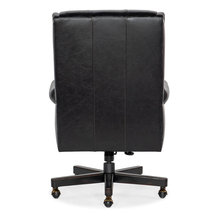 CHARLESTON SWIVEL TILT EXECUTIVE CHAIR - BLACK - BACK VIEW