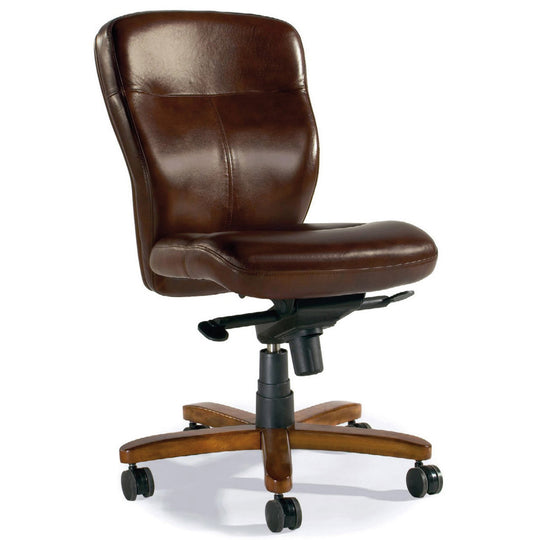 SASHA EXECUTIVE MEDIUM WOOD SWIVEL TILT CHAIR - FRONT VIEW