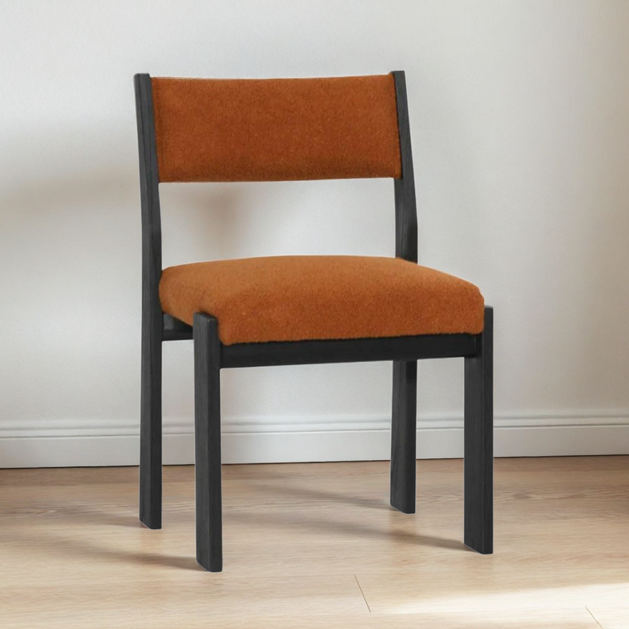 ELIJAH RUST BOUCLE DINING CHAIR | SET OF 2