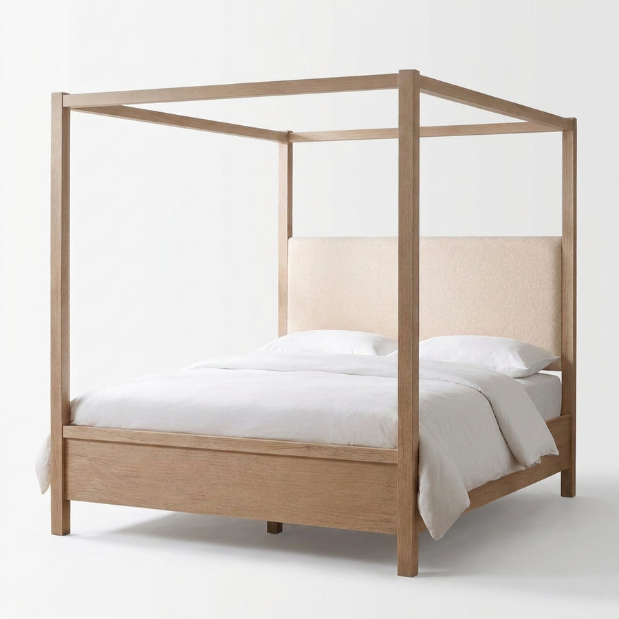 ELLIS CANOPY BED: LIGHT WARM WASH
