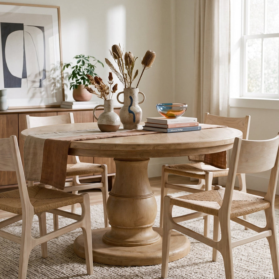 ELOWYN 59" ROUND DINING TABLE