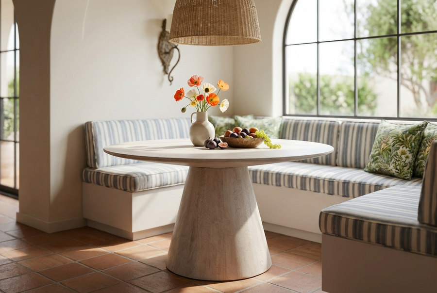 CHARRO 54"RD MANGO WOOD DINING TABLE