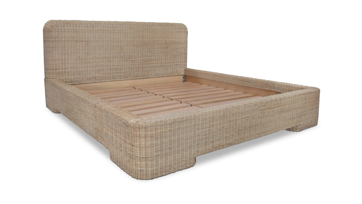 SENNA WOVEN RATTAN PLATFORM BED