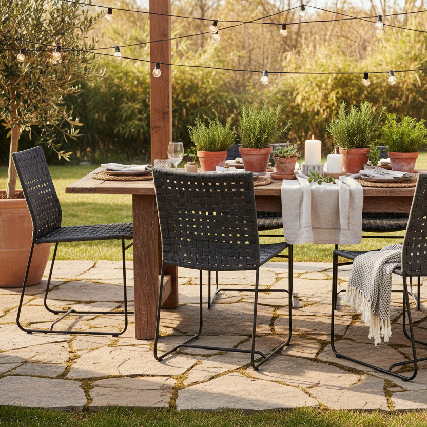 EZRA INDOOR-OUTDOOR ROPE DINING CHAIR