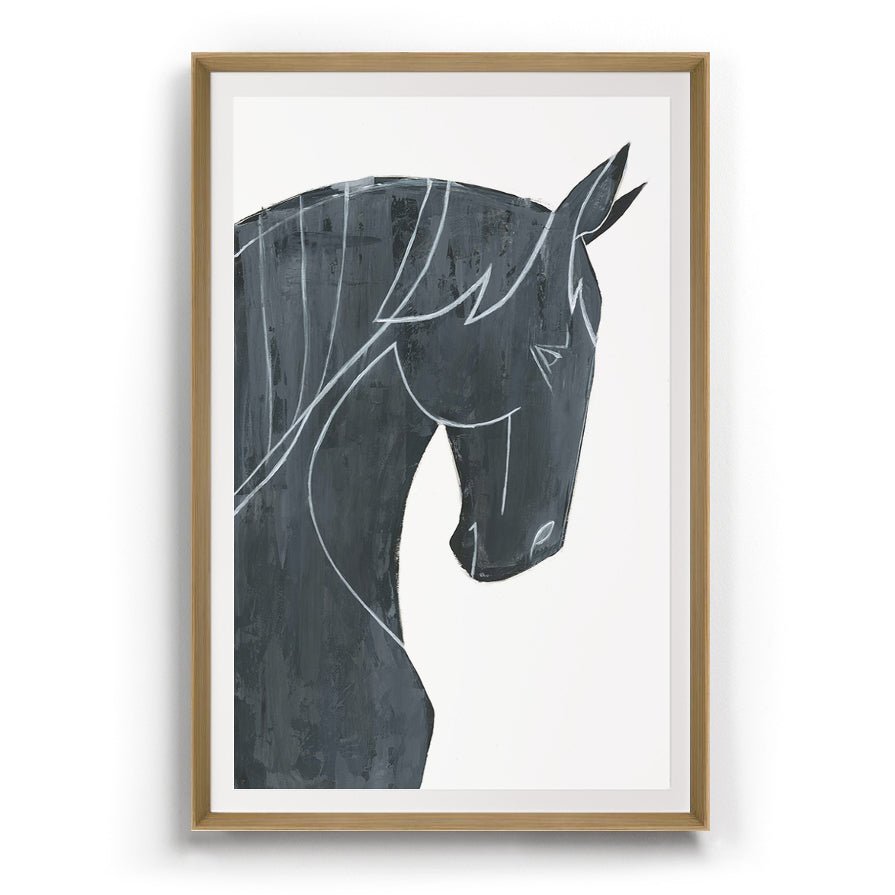 "EQUUS FERUS" GLASS FRAMED ART