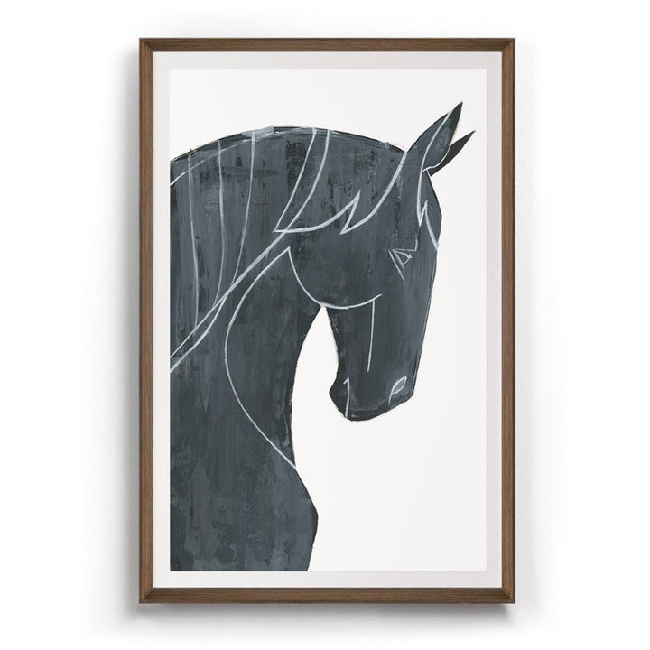 "EQUUS FERUS" GLASS FRAMED ART