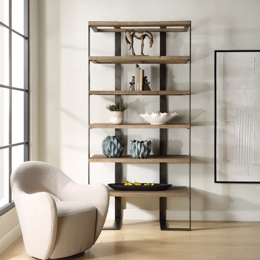 FELIX RECLAIMED OAK DISPLAY SHELF