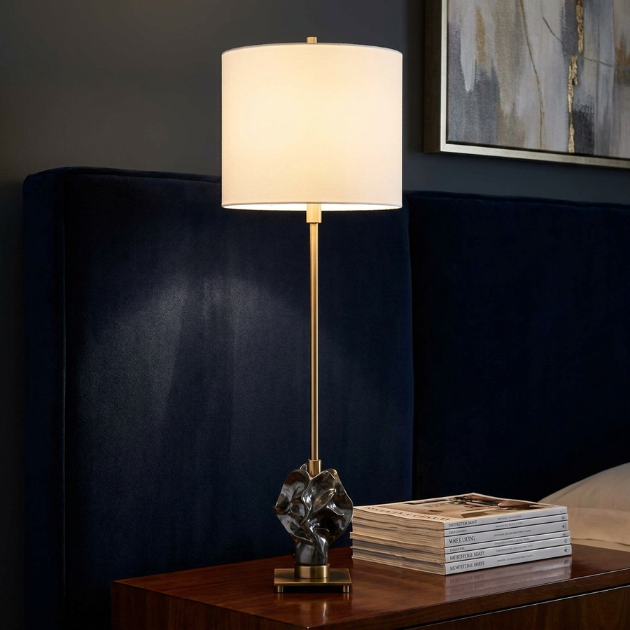 FIORI SCULPTURAL BRASS BUFFET LAMP