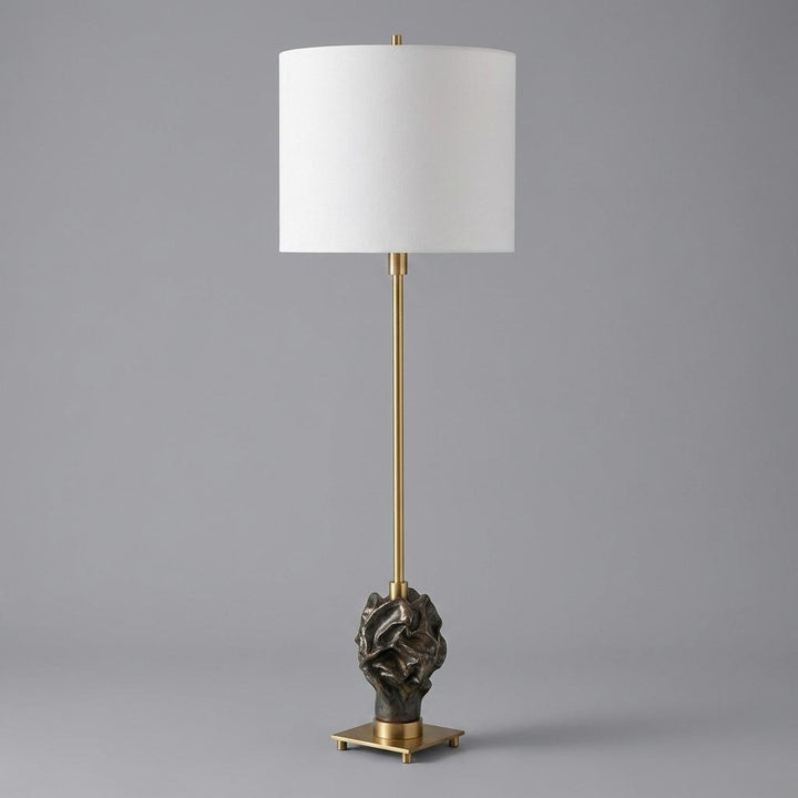 FIORI SCULPTURAL BRASS BUFFET LAMP