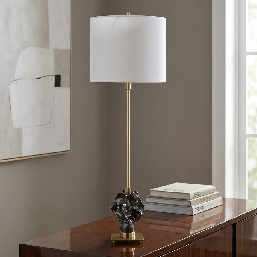 FIORI SCULPTURAL BRASS BUFFET LAMP