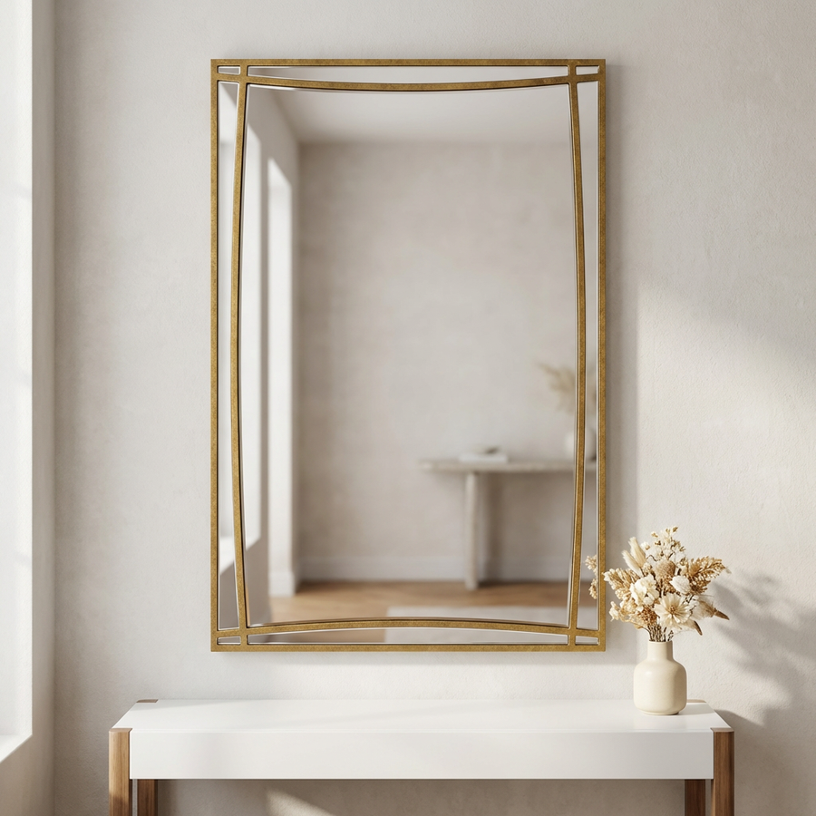 FLORENCE ANTIQUE GOLD VANITY MIRROR