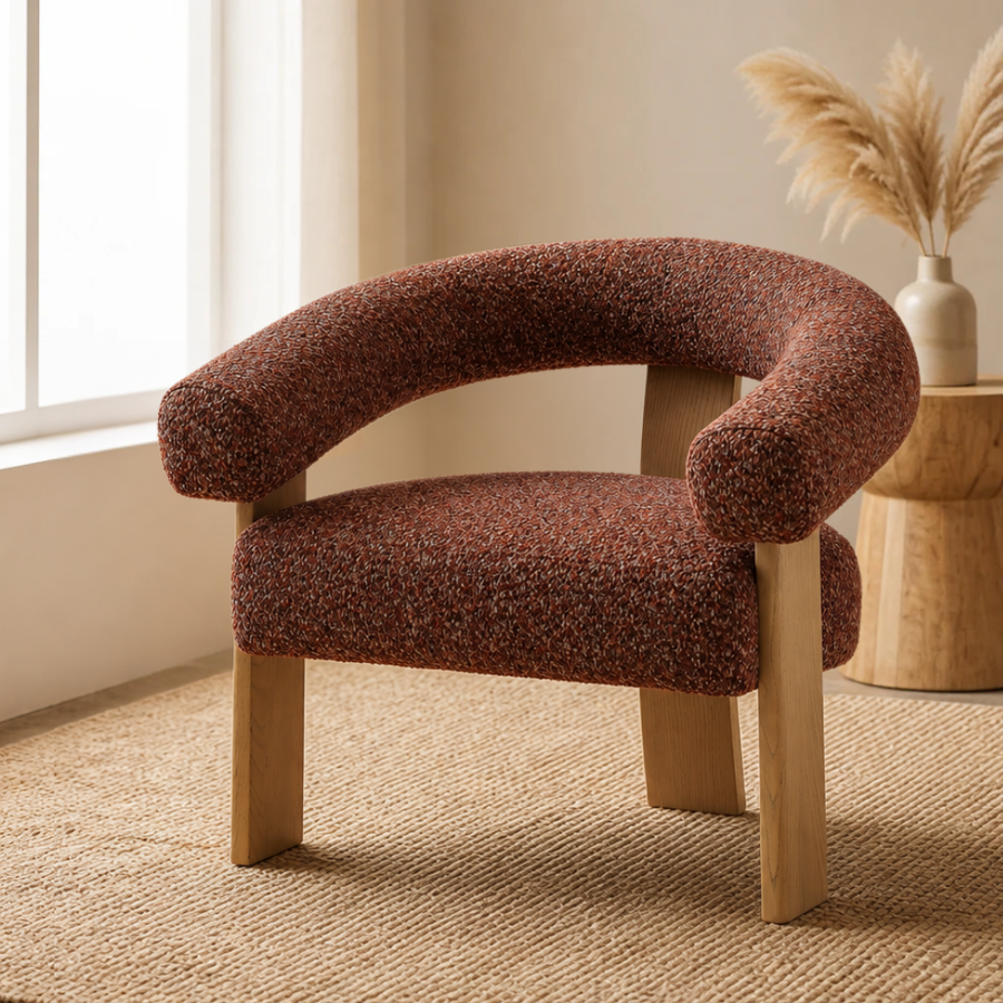 FRANCIS BOUCLE UPHOLSTERED ARMCHAIR