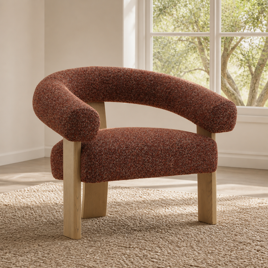 FRANCIS BOUCLE UPHOLSTERED ARMCHAIR