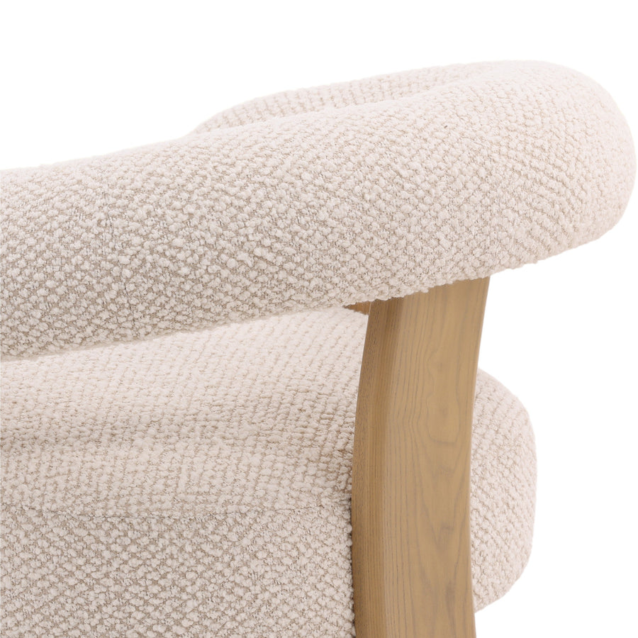 FRANCIS CREAM BOUCLE ARM CHAIR