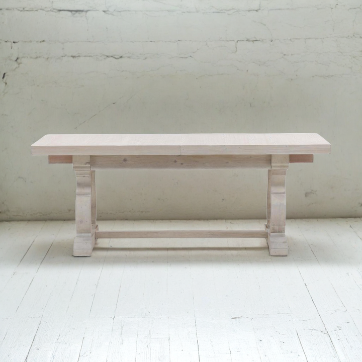 FRENCH FARMHOUSE EXTENSION DINING TABLE: WHITEWASH