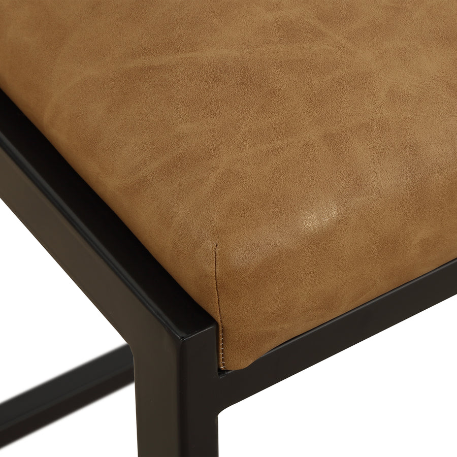 ATTICUS COUNTER STOOL: CAMEL, BLACK