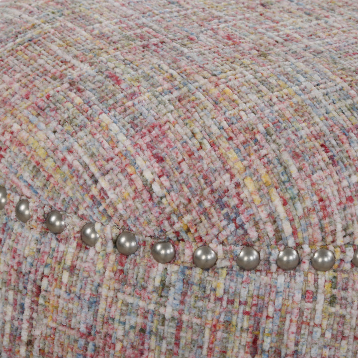 GUMDROP CONFETTI CHENILLE ACCENT OTTOMAN
