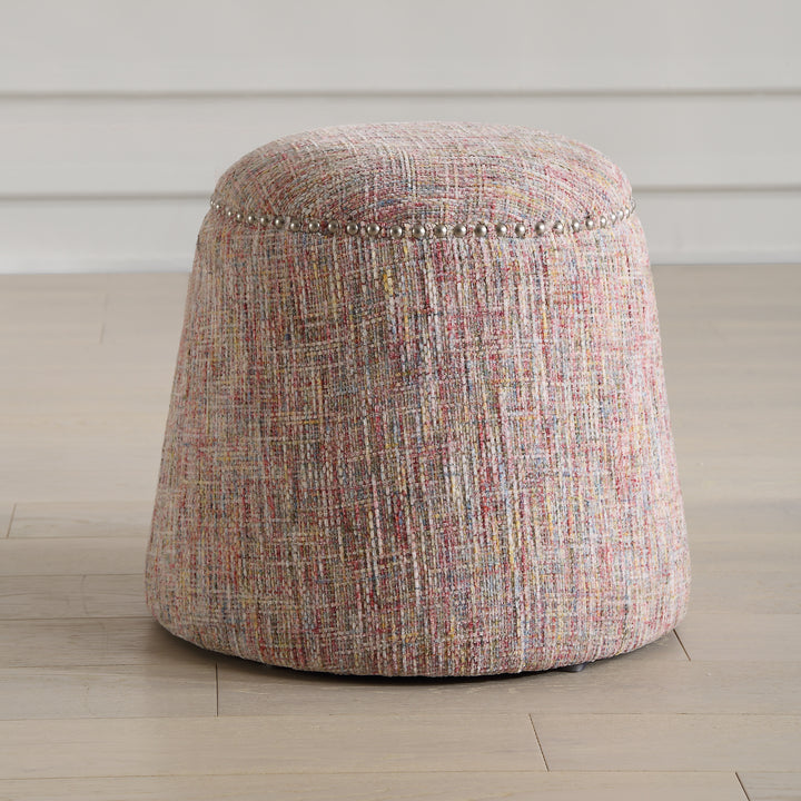 GUMDROP CONFETTI CHENILLE ACCENT OTTOMAN