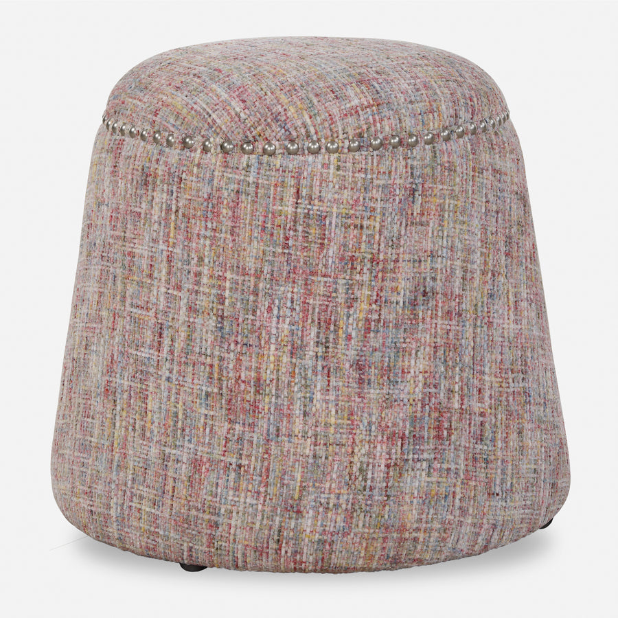 GUMDROP CONFETTI CHENILLE ACCENT OTTOMAN
