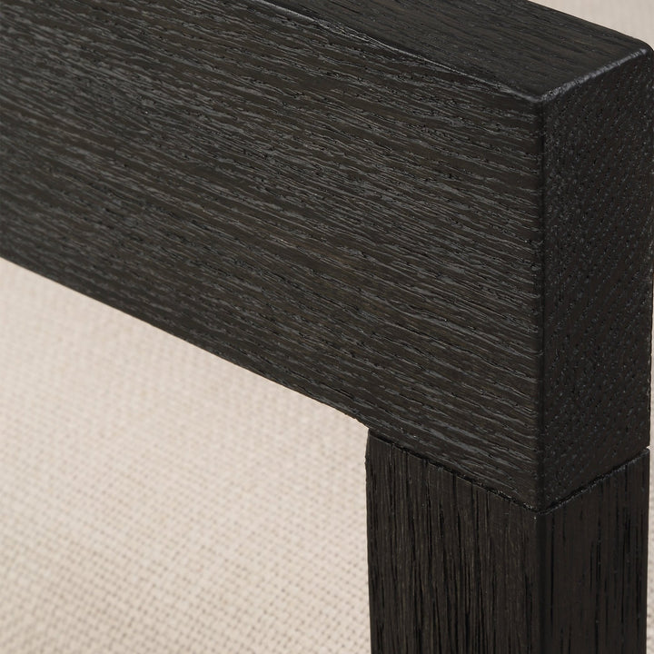 BALBOA EBONY OAK + LINEN DINING CHAIR