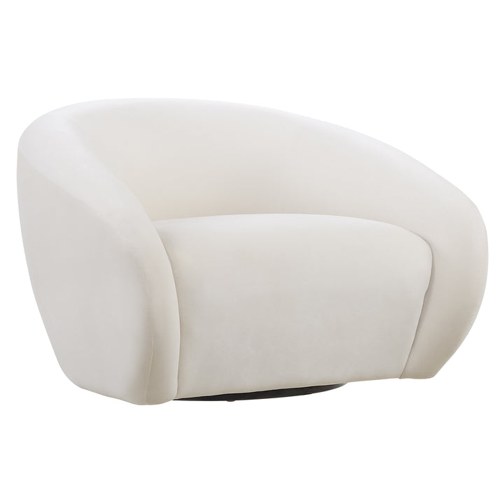 DESOTO VELVET UPHOLSTERED SWIVEL CHAIR