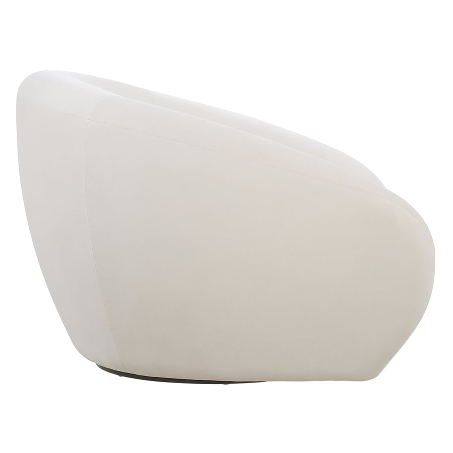 DESOTO VELVET UPHOLSTERED SWIVEL CHAIR